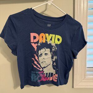 Ladies David Bowie Crop Top